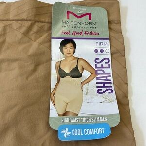 Maidenform Self Expressions Feel Good Fashion Seamless HighWaist Thigh slimmer L